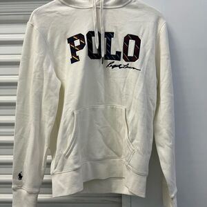 Ralph Lauren White Hoodie with Blue Tag